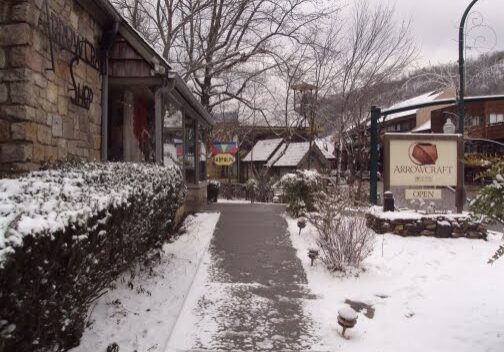 Arrowcraft entrance snow