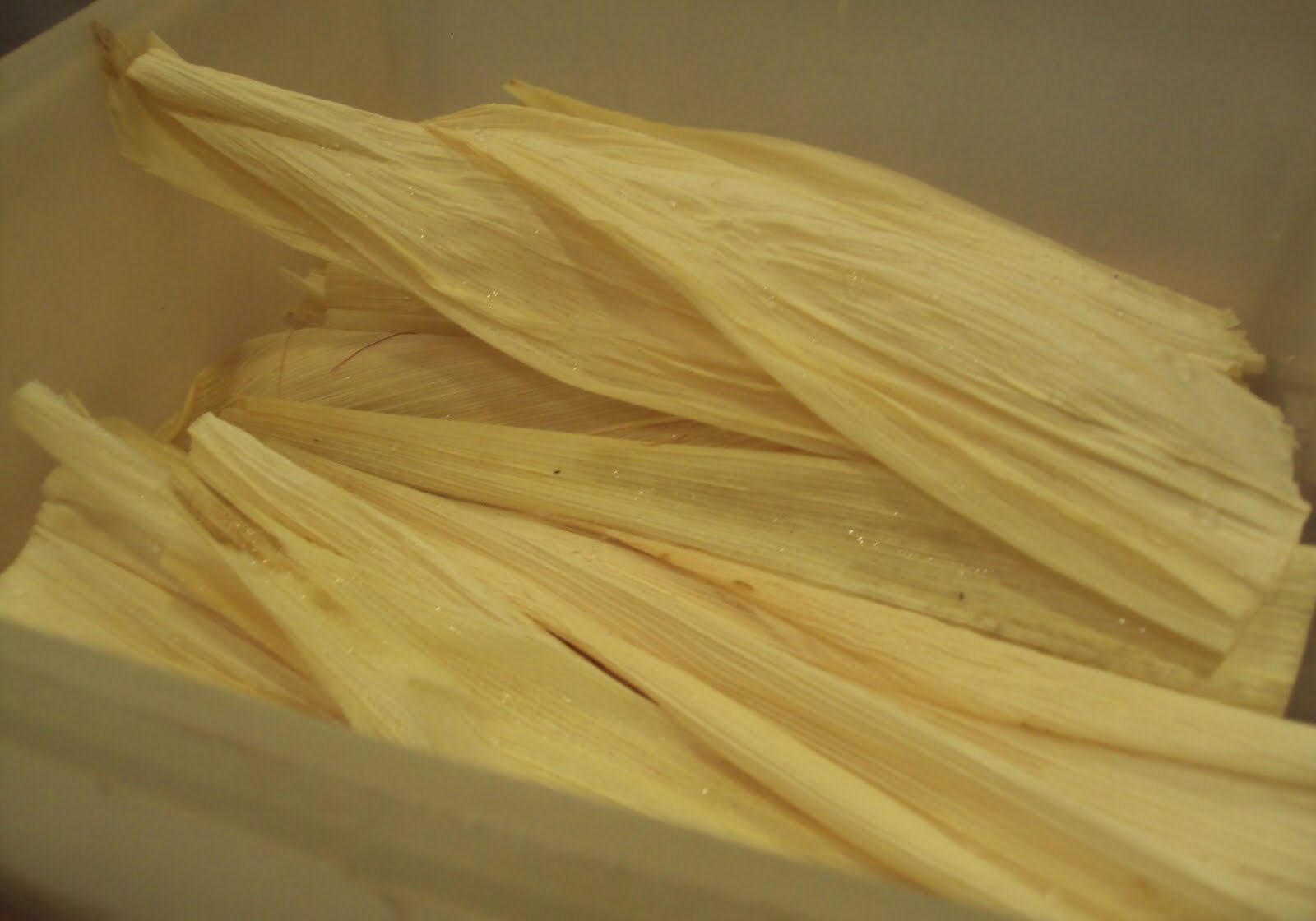 Beginning with natural corn shucks